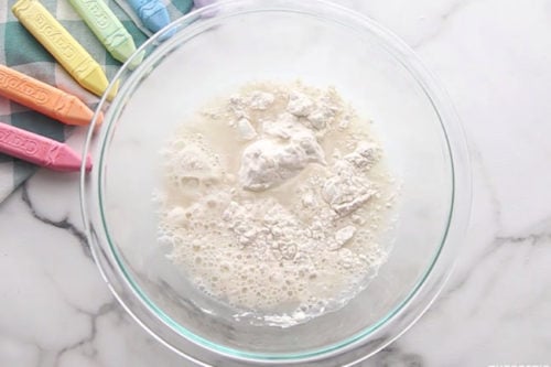 Mix Flour and Water for Sidewalk Paint