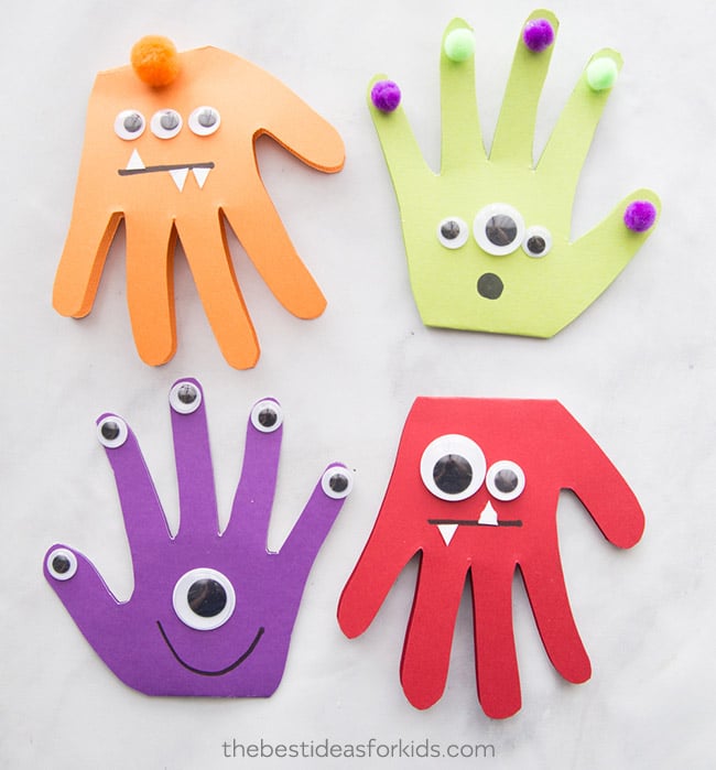 Monster craft- Easy monster craft idea for Halloween with paper