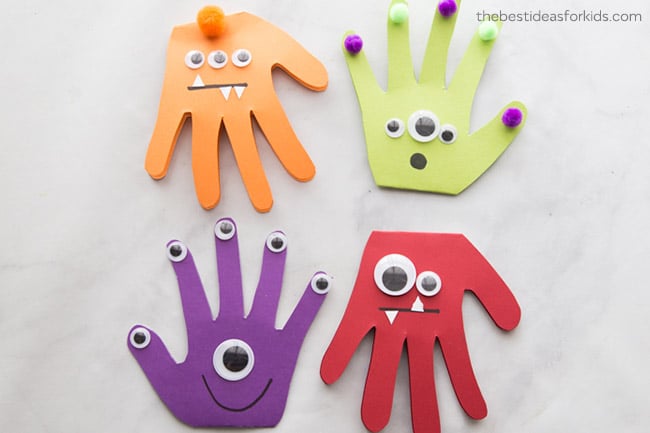 Monster Handprint Cards