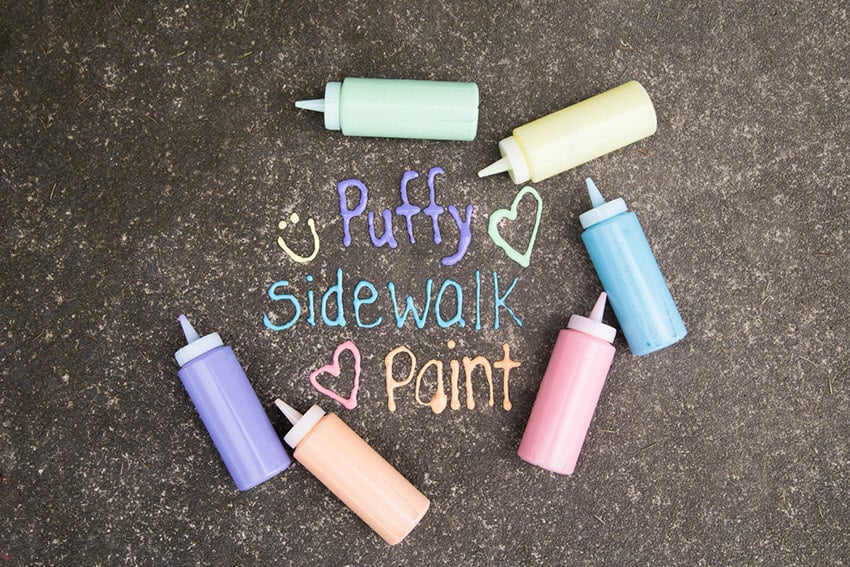 4 Pack 3D Puffy Sidewalk Chalk Paint Large 4 Oz Bottles Liquid Chalk Washable  Paint For