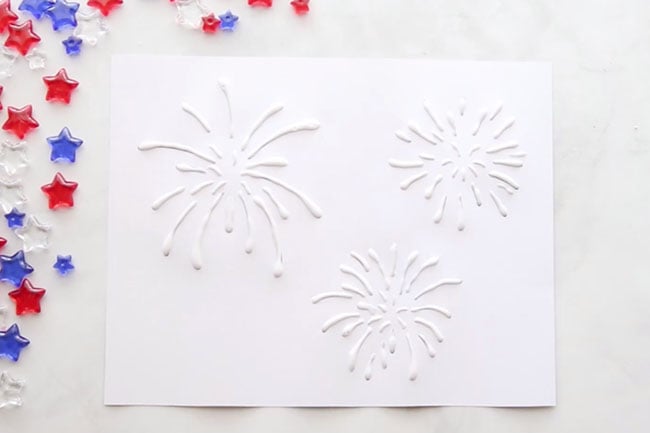 Fireworks Salt Painting Glue