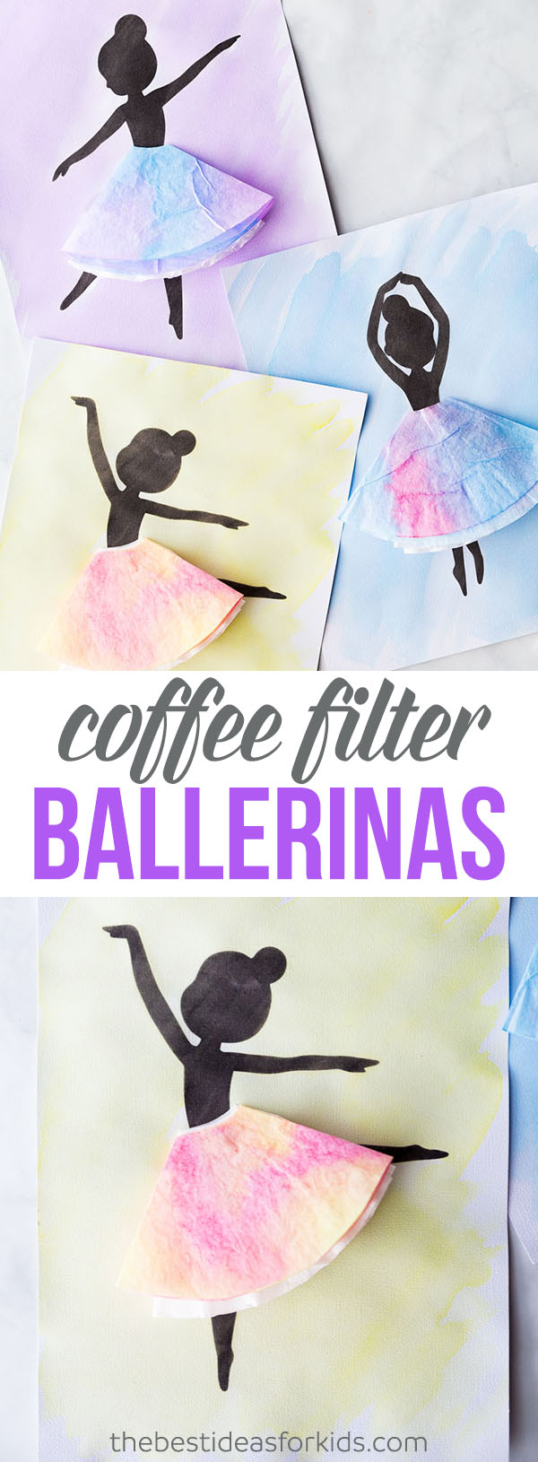 Coffee Filter Ballerina Silhouette Craft