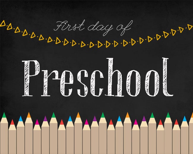 First Day of Preschool