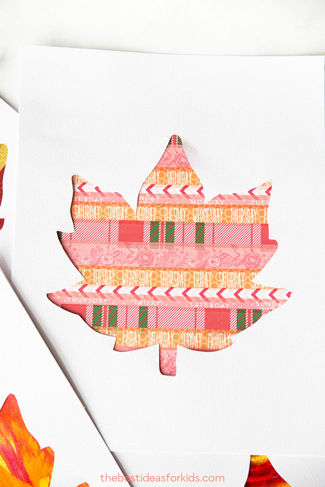 Washi Tape Leaf Art