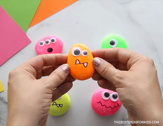 Easy Monster Rocks Craft