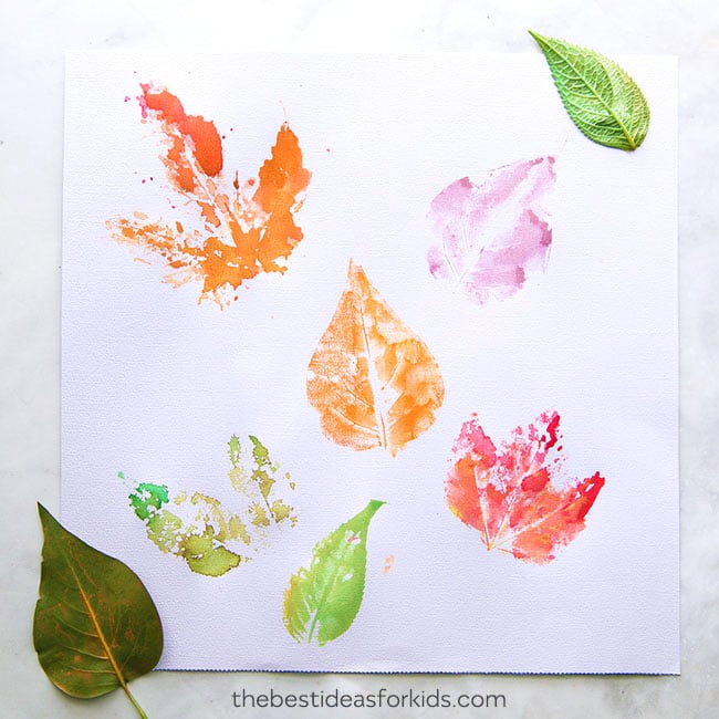 Leaf Printing With Watercolors