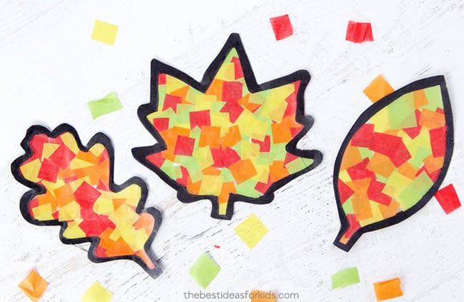 Melted Beads Leaf Suncatchers Craft For Kids - Sunshine Whispers