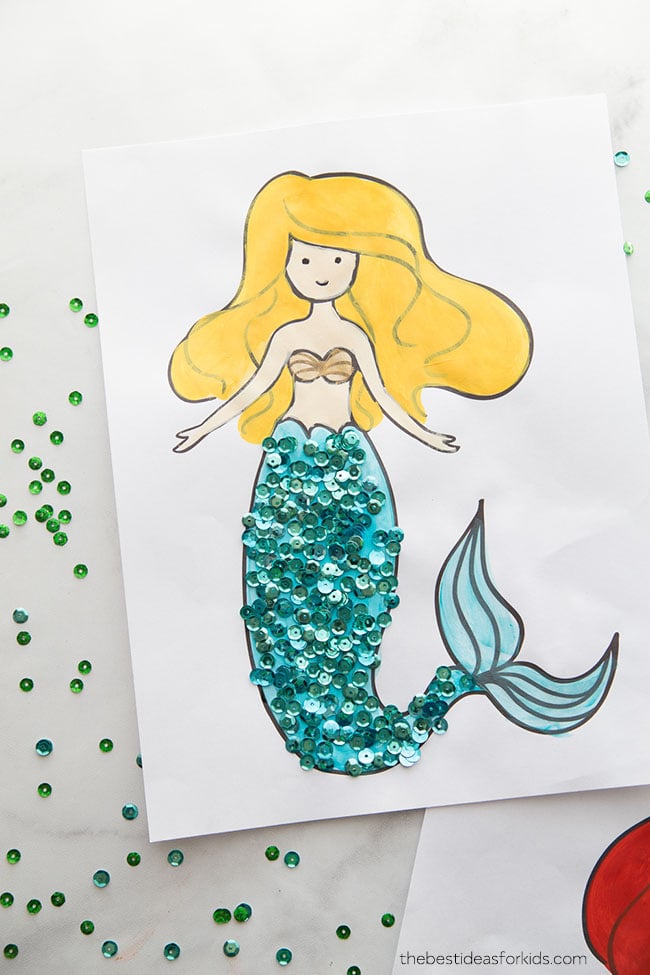 Mermaid Pictures to Color