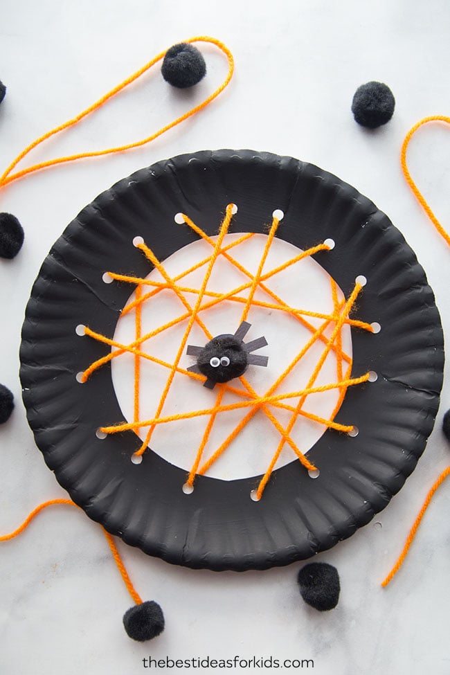 Paper Plate Spider Web Craft