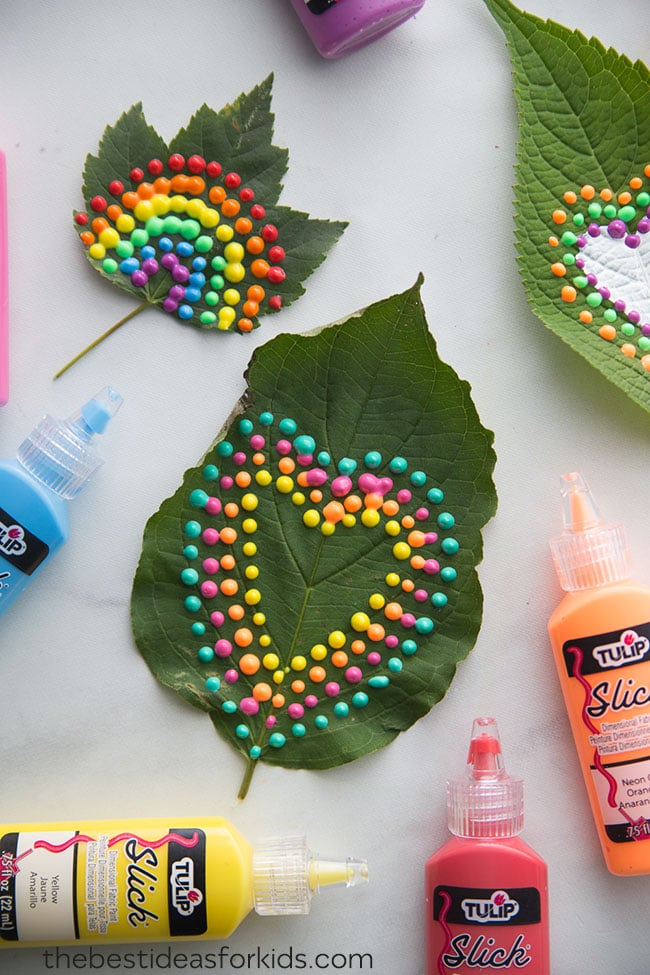 Puffy Painted Leaves