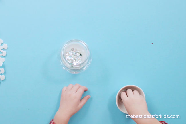 Add Glitter and Confetti to Snow Globe