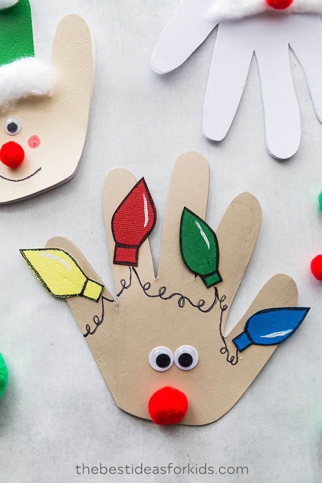 Christmas Handprint Cards The Best Ideas for Kids Christmas Handprint Craft