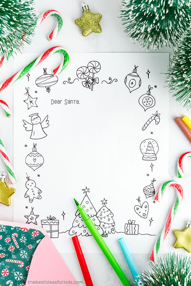 Christmas Tree Letter to Santa Printable