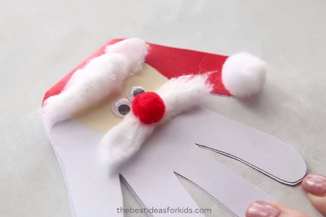 Santa Christmas Handprint Card