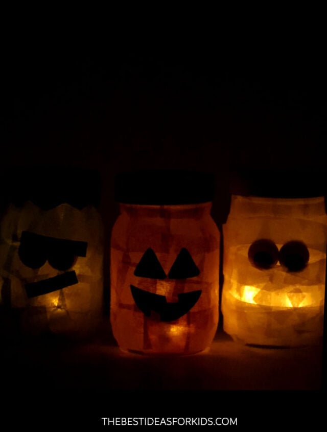 Mason Jar Battery Operated Lanterns Halloween
