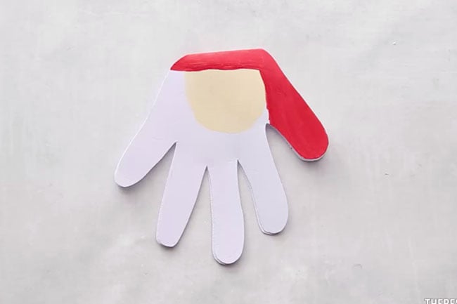 Santa Handprint Card