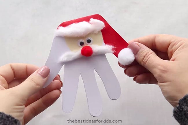 Santa Handprint Card