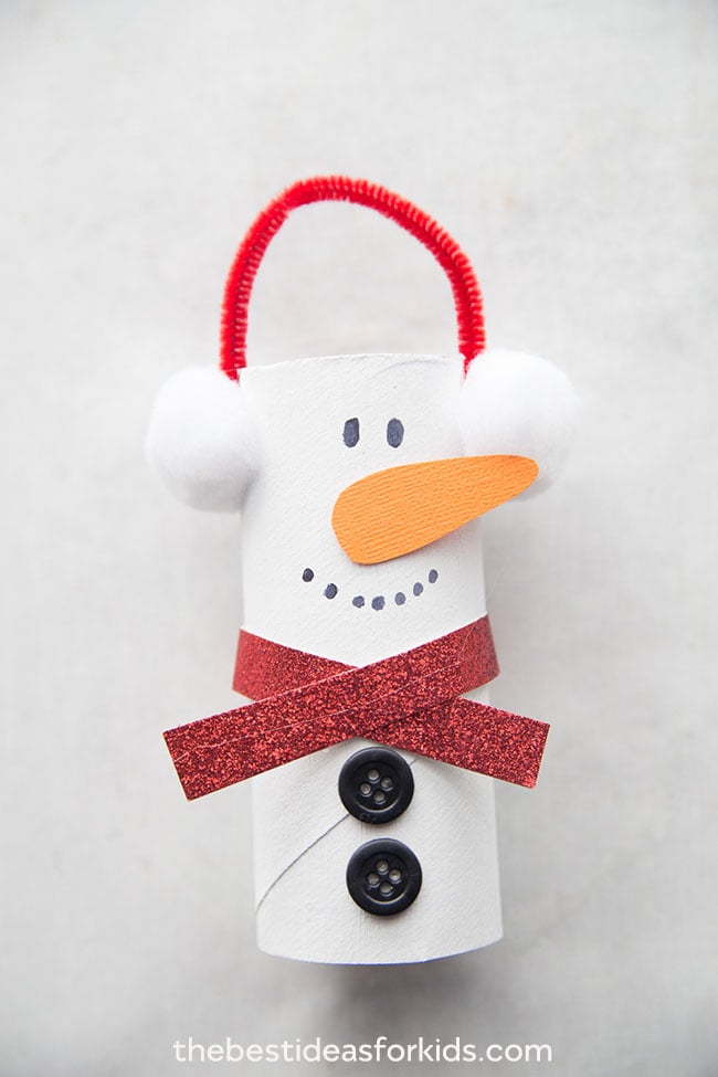 Snowman Toilet Paper Roll Craft