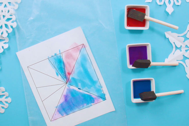 Color Paper Snowflakes