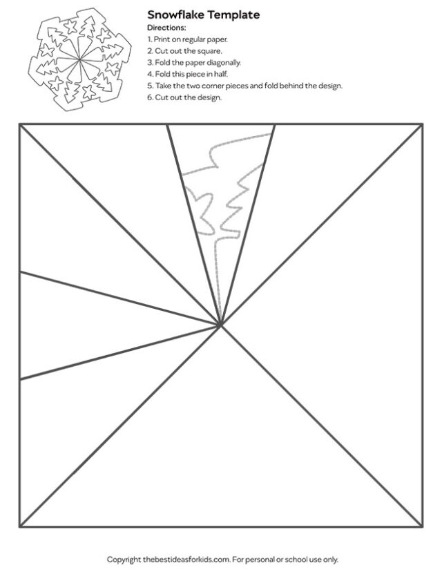 Cut out snowflake template