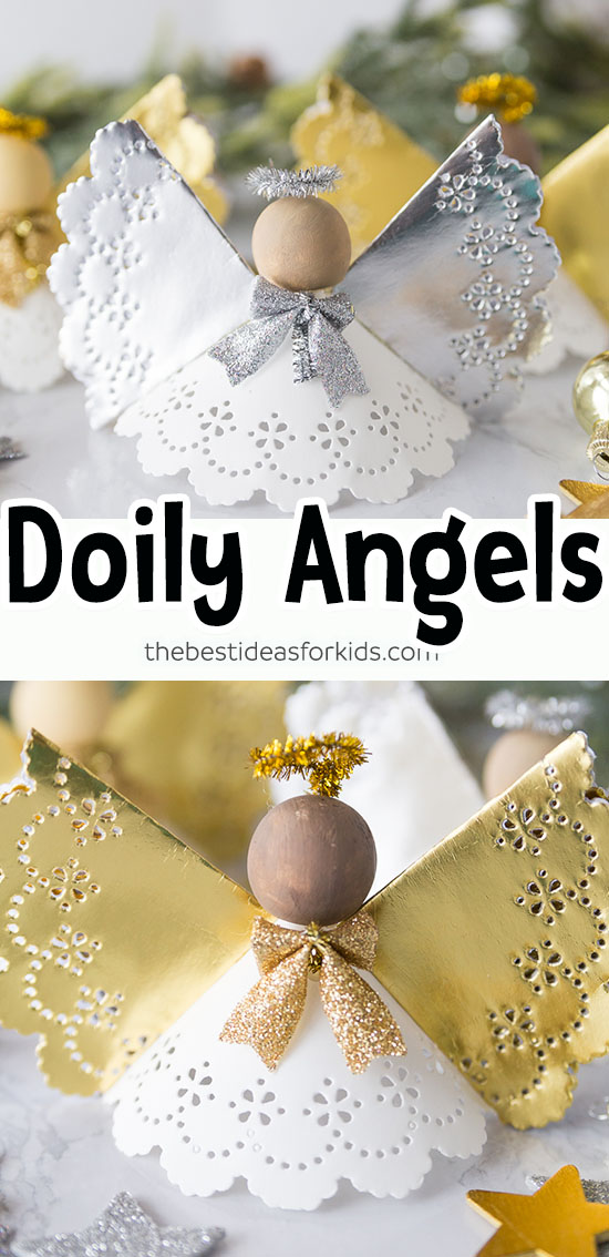 Doily Angel Paper Ornaments