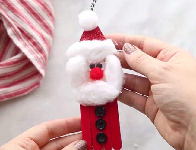 Santa Popsicle Stick Ornament