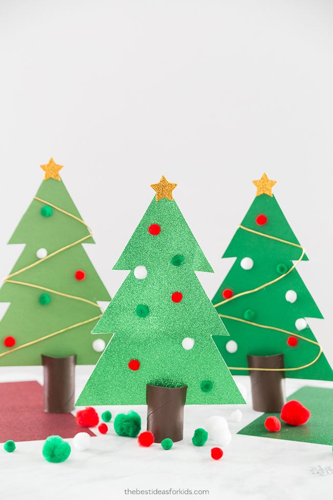 How To Make Christmas Tree On Chart Paper