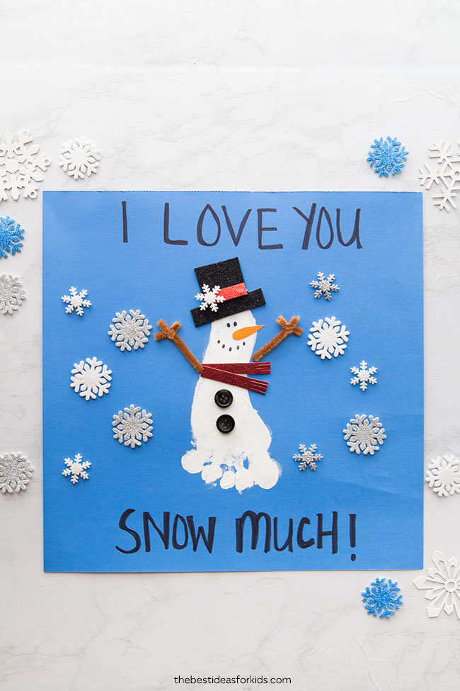 I Love You SNOW Much! Adorable Snowman Ornament Craft for Kids