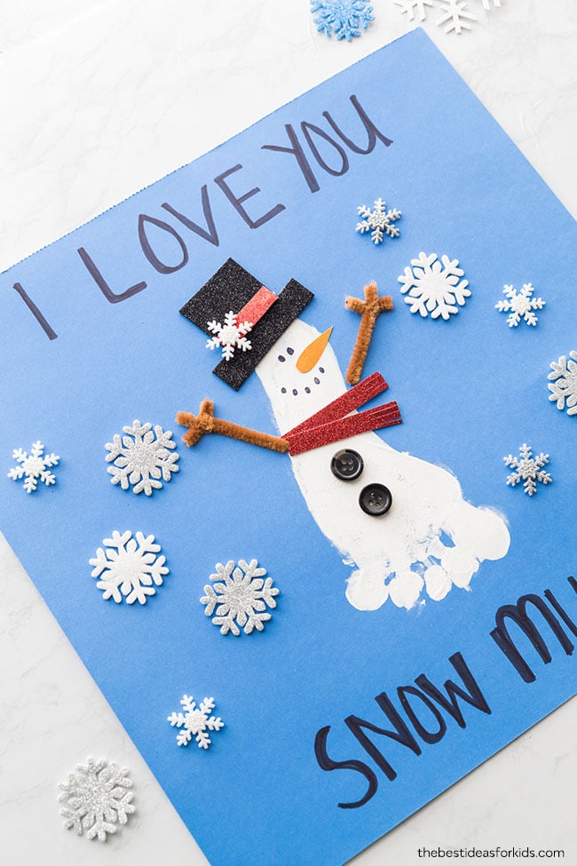 Footprint Snowman Craft