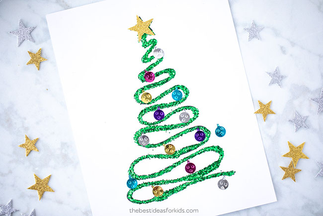 Glitter Christmas Tree Craft
