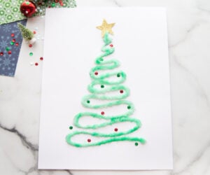 Salt Painted Christmas Trees