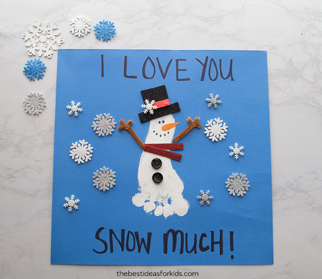 Snowman Footprint Craft