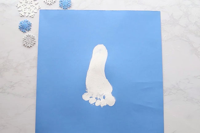 White Footprint for Snowman