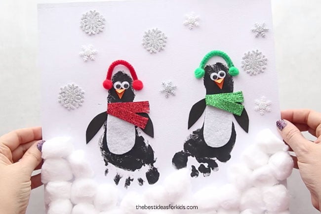 Come Together Kids: Footprint Penguin Wall Hanging