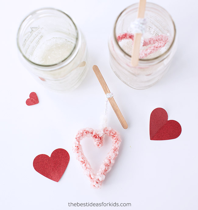 Borax Crystal Heart Science Experiment