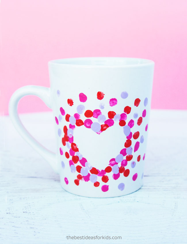 DIY Fingerprint Heart Mug