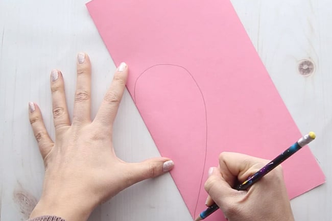 Draw a Heart on Pink Paper