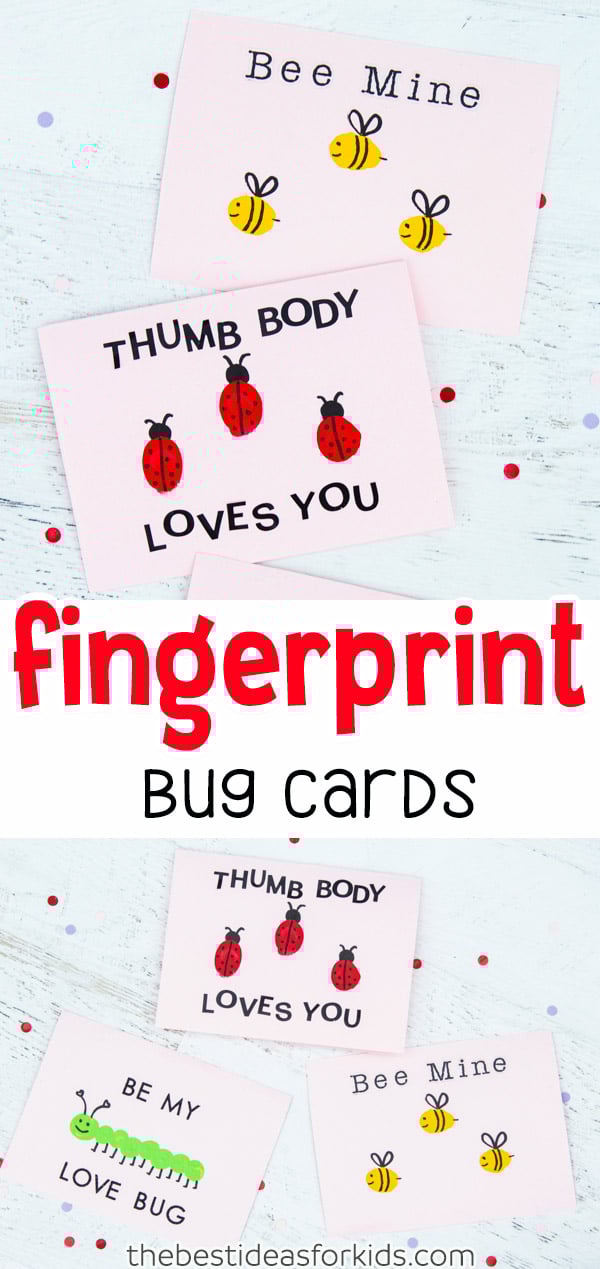 Fingerprint Bug Cards Craft