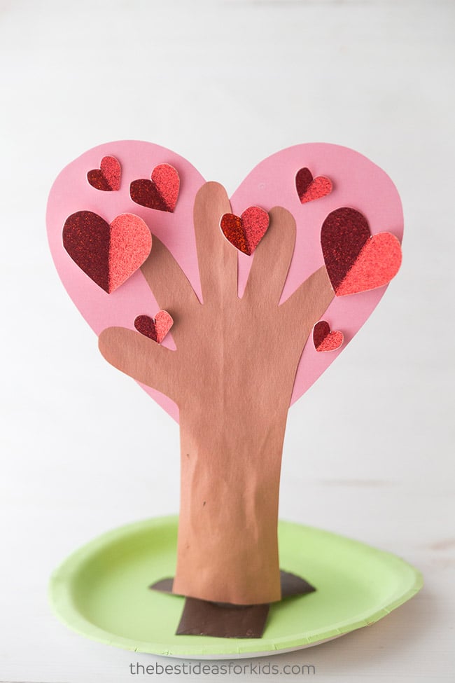 Handprint Heart Tree Craft