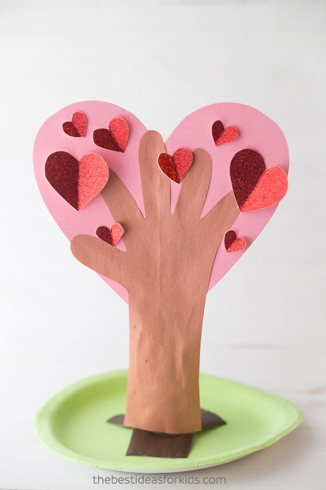 handprint heart craft