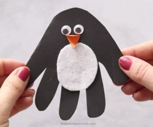 Make Handprint Penguin Card