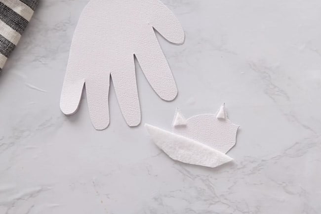 Make an Arctic Fox Handprint