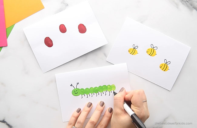 Make fingerprint caterpillar