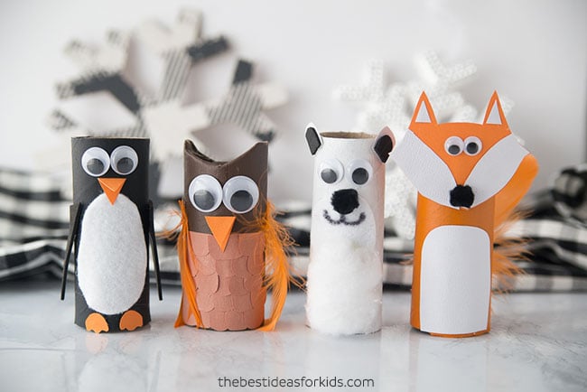 Paper Roll Winter Animals