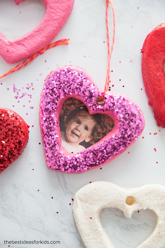 Salt Dough Photo Heart Ornament