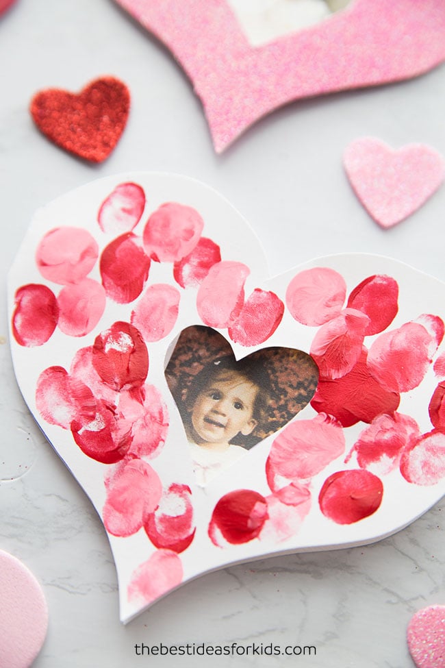 Fingerprint valentines day best sale art