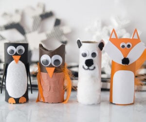 Winter Toilet Paper Roll Animals