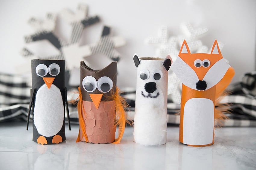 Winter Toilet Paper Roll Animals - The Best Ideas for Kids