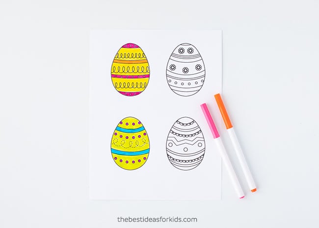 Coloring Easter Egg Template