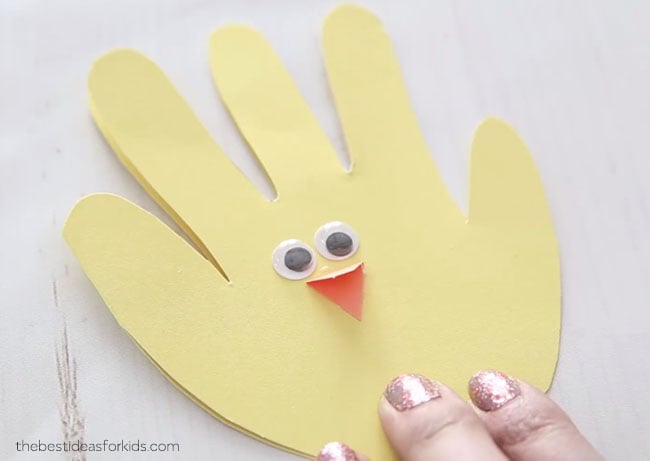 Easter Chick Handprint for Easter